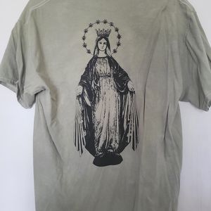 Virgin Mary Green shirt